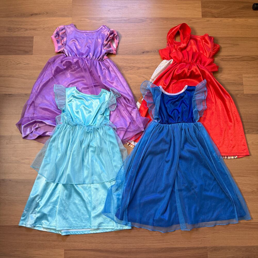 Lot of 4 Toddler Girl Disney Princess Frozen Moana Rapunzel Ariel Nightgowns 3T - Picture 4 of 12